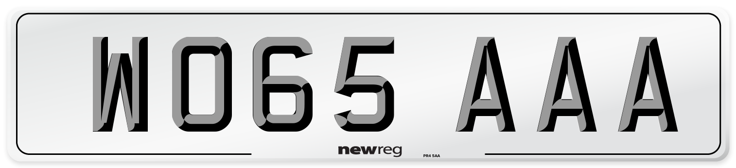 WO65 AAA Number Plate from New Reg